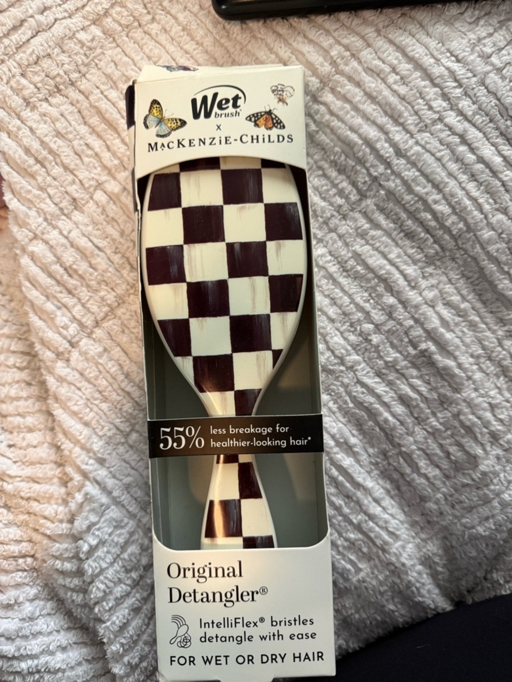 Mackenzie Childs x Goody Courtly Check Wet Brush Hairbrush NWT